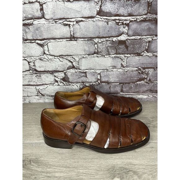 Mezlan Diablo Brown Leather Fisherman Strap Casual Sandals Men’s Sz 11M US/44EU main image 13